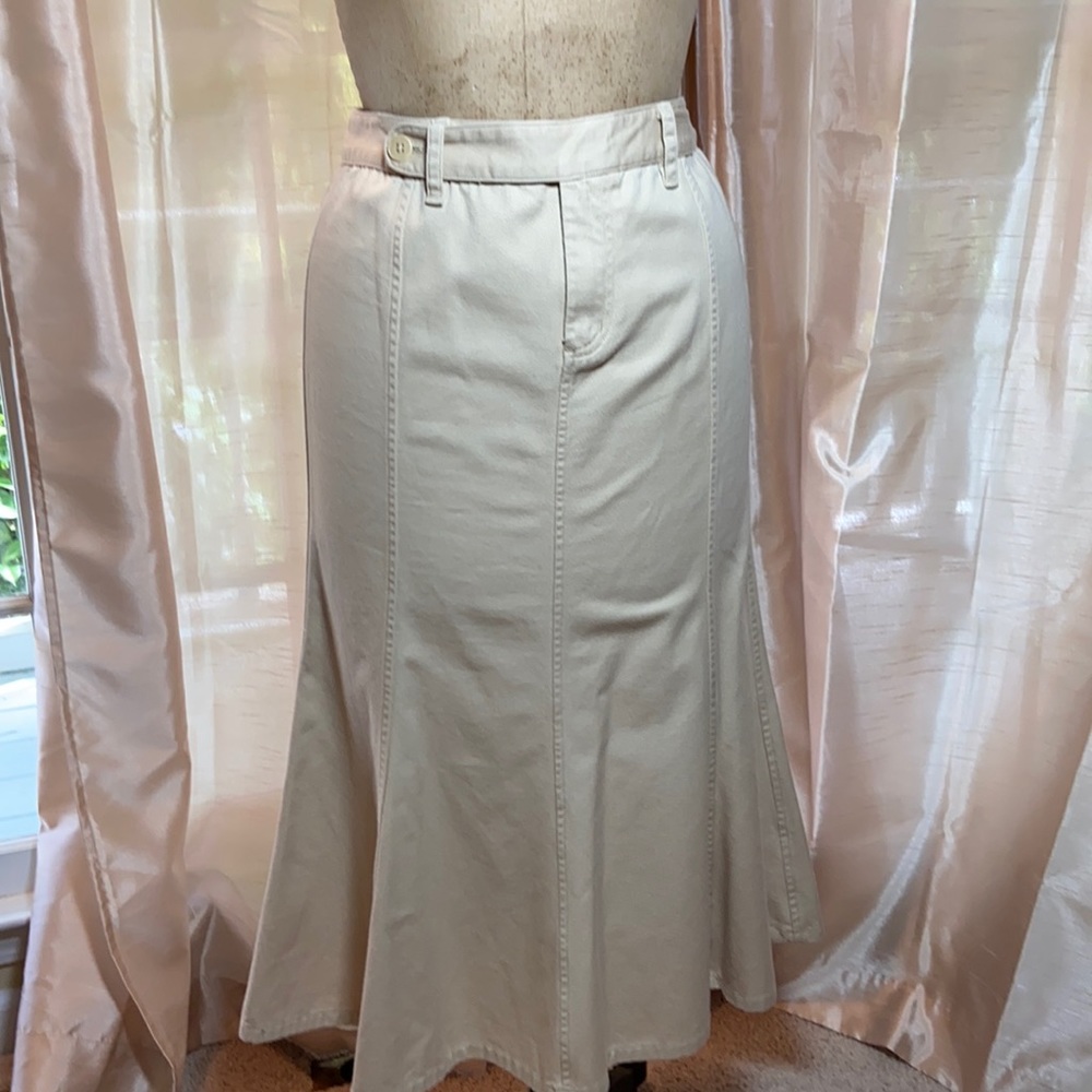 Lauren Ralph Lauren cream gored cotton skirt sz 6